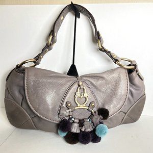 Juicy Couture Authentic Vintage Gray Leather shoulder bag-Y2K